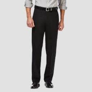 Haggar Men's Work to Weekend No Iron Khaki Classic Fit Hidden Expandable Pants